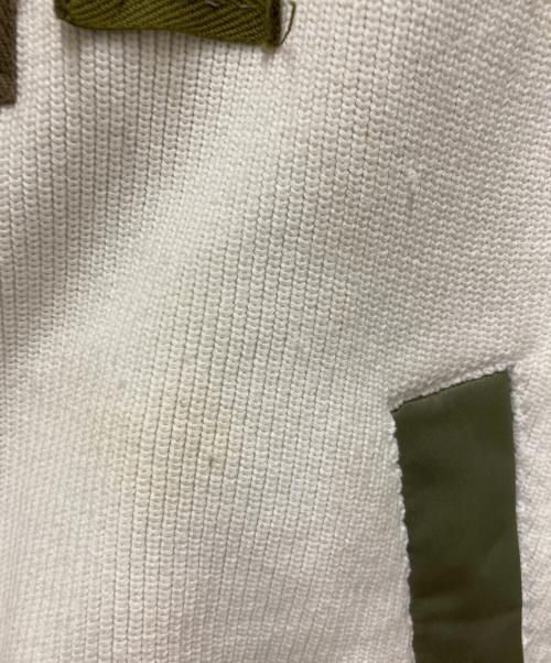 sacai（サカイ）sacai (サカイ) ニット切替MA-1ジャケット ホワイト×カーキ サイズ:1の古着・服飾アイテム