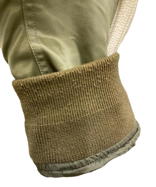 sacai（サカイ）sacai (サカイ) ニット切替MA-1ジャケット ホワイト×カーキ サイズ:1の古着・服飾アイテム