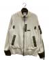 sacai（サカイ）の古着「ニット切替MA-1ジャケット」｜ホワイト×カーキ