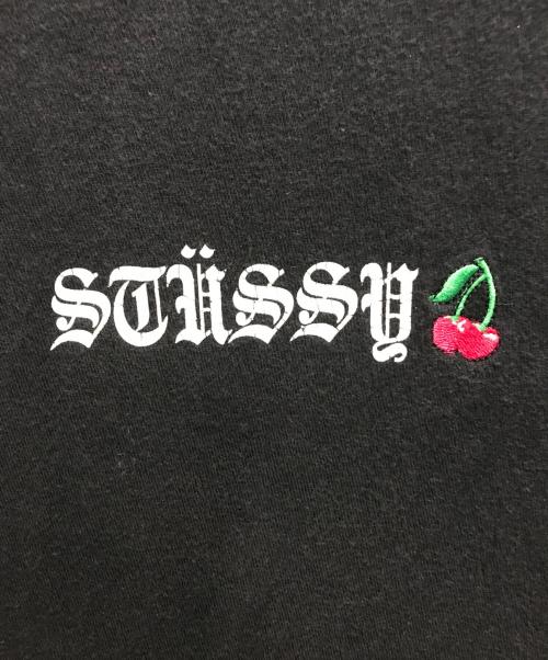 stussy（ステューシー）stussy (ステューシー) 00sチェリーロゴTEE ブラック サイズ:Mの古着・服飾アイテム