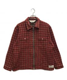 BRAIN DEAD（ブレインデッド）の古着「CHECK MATE FLANNEL ZIP SHIRT」｜レッド