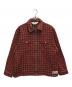 BRAIN DEAD（ブレインデッド）の古着「CHECK MATE FLANNEL ZIP SHIRT」｜レッド