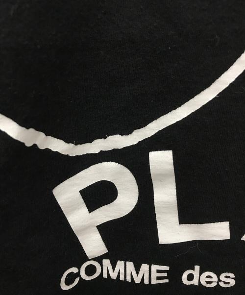 PLAY COMME des GARCONS（プレイコムデギャルソン）PLAY COMME des GARCONS (プレイコムデギャルソン) 逆さラインハートPLAYロゴTEE ブラック サイズ:Lの古着・服飾アイテム