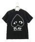 PLAY COMME des GARCONS（プレイコムデギャルソン）の古着「逆さラインハートPLAYロゴTEE」｜ブラック