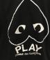 中古・古着 PLAY COMME des GARCONS (プレイコムデギャルソン) 逆さラインハートPLAYロゴTEE ブラック サイズ:L：8000円
