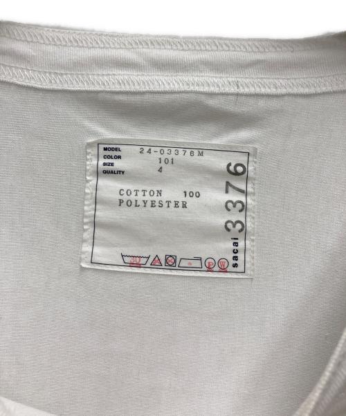 sacai（サカイ）sacai (サカイ) Cotton Jersey T-Shirt ホワイト サイズ:4の古着・服飾アイテム