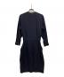 CHANEL (シャネル) ノーカラーワンピース ネイビー サイズ:38：25000円