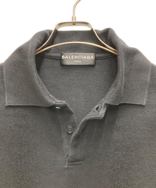 BALENCIAGA（バレンシアガ）BALENCIAGA (バレンシアガ) タイトフィットロゴポロシャツ ブラック サイズ:Mの古着・服飾アイテム