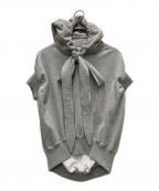 ELIZAVETA RAKHMANKULOVAエリザベータ）の古着「半袖フーディ―」｜グレー