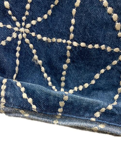 KAPITAL（キャピタル）KAPITAL (キャピタル) 8ozデニム FOLK-DOJO刺繍 イージーパンツ ブルー サイズ:2の古着・服飾アイテム