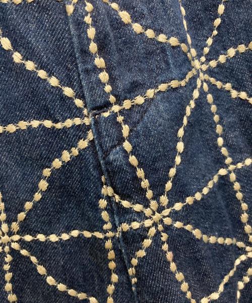 KAPITAL（キャピタル）KAPITAL (キャピタル) 8ozデニム FOLK-DOJO刺繍 イージーパンツ ブルー サイズ:2の古着・服飾アイテム