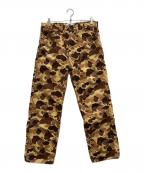 eYe COMME des GARCONS JUNYAWATANABE MAN×Dickiesアイ コム デ ギャルソン ジュンヤ ワタナベ マン×ディッキーズ）の古着「カモフラワークパンツ」｜イエロー×ブラウン