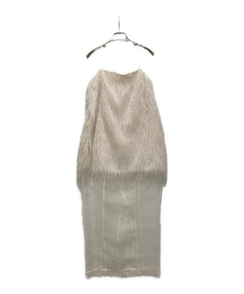 JOSE MOON（ジョゼムーン）JOSE MOON (ジョゼムーン) FRINGE BOXY CAMIDRESS フリンジボクシーキャミドレス ホワイト サイズ:Fの古着・服飾アイテム