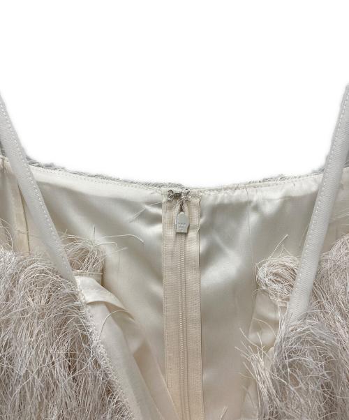 JOSE MOON（ジョゼムーン）JOSE MOON (ジョゼムーン) FRINGE BOXY CAMIDRESS フリンジボクシーキャミドレス ホワイト サイズ:Fの古着・服飾アイテム