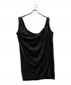MM6 Maison Margielaエムエムシックスメゾンマルジェラ）の古着「デザインキャミソールブラウス」｜ブラック
