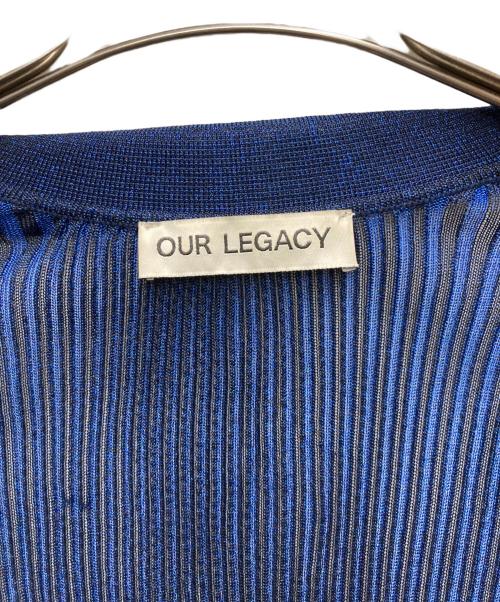 OUR LEGACY（アワーレガシー）OUR LEGACY (アワーレガシー) リブニットシャツ/カーディガン ブルー サイズ:34の古着・服飾アイテム