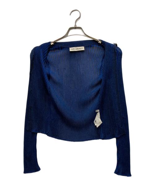 OUR LEGACY（アワーレガシー）OUR LEGACY (アワーレガシー) リブニットシャツ/カーディガン ブルー サイズ:34の古着・服飾アイテム