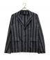 CHRISTIAN DADA（クリスチャンダダ）の古着「デザイン加工ストライプテーラードジャケット」｜グレー×ネイビー
