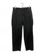 COMME des GARCONS HOMME PLUSコムデギャルソンオムプリュス）の古着「ウールギャバノータックパンツ」｜ブラック