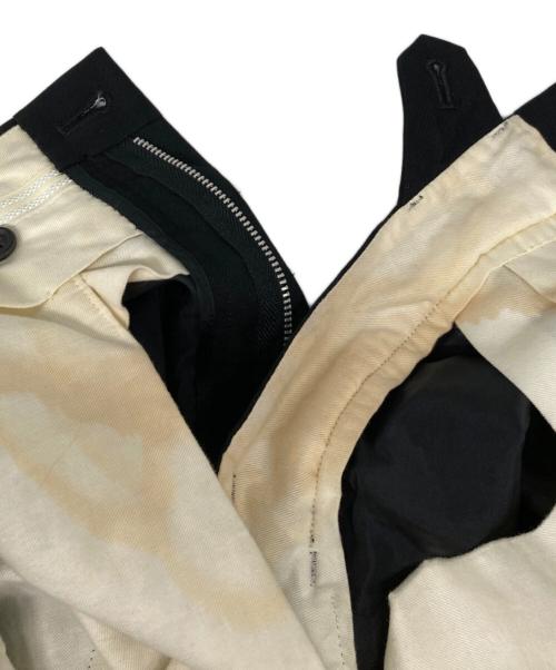 COMME des GARCONS HOMME PLUS（コムデギャルソンオムプリュス）COMME des GARCONS HOMME PLUS (コムデギャルソンオムプリュス) ウールギャバノータックパンツ ブラック サイズ:Ｓの古着・服飾アイテム