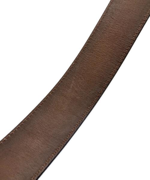 Christian Louboutin（クリスチャン・ルブタン）Christian Louboutin (クリスチャン・ルブタン) CLロゴバックルレザーベルト ブラウンの古着・服飾アイテム