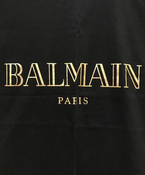 BALMAIN（バルマン）BALMAIN (バルマン) ロゴプリントノースリーブカットソー ブラック サイズ:38の古着・服飾アイテム
