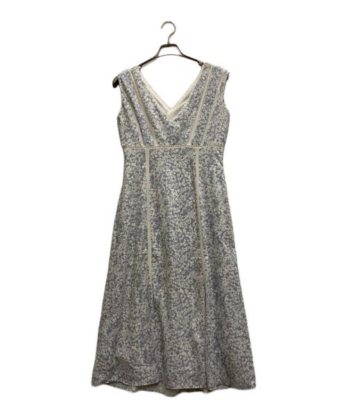 HER LIP TO（ハーリップトゥ）Her lip to (ハーリップトゥ) Lace Trimmed Floral Dres ブルー サイズ:Ⅿの古着・服飾アイテム
