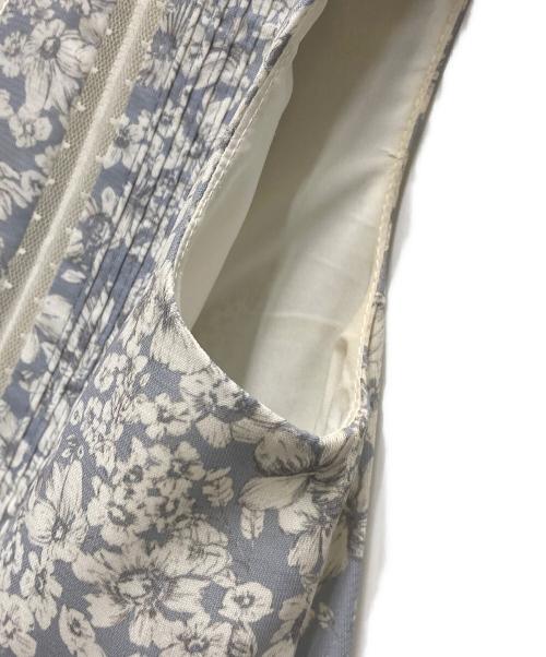 HER LIP TO（ハーリップトゥ）Her lip to (ハーリップトゥ) Lace Trimmed Floral Dres ブルー サイズ:Ⅿの古着・服飾アイテム