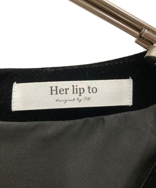 HER LIP TO（ハーリップトゥ）Her lip to (ハーリップトゥ) Royce Velour Long Dress ブラック サイズ:Mの古着・服飾アイテム