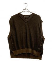 yashiki（ヤシキ）の古着「Yozora V-neck Vest」｜ブラウン