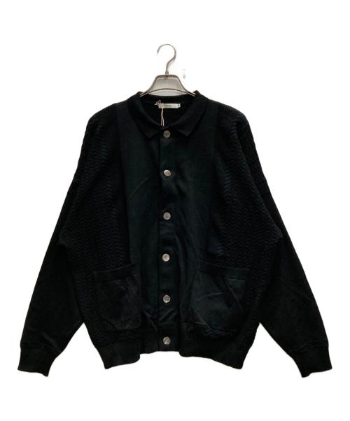 yashiki（ヤシキ）YASHIKI (ヤシキ) hanaakari collar cardigan ブラック サイズ:3の古着・服飾アイテム