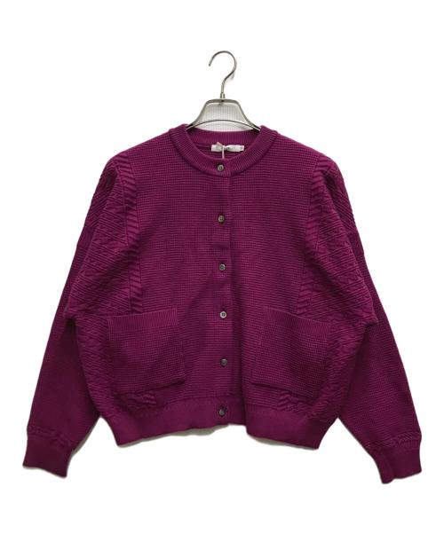 yashiki（ヤシキ）YASHIKI (ヤシキ) Shigure Cardigan パープルの古着・服飾アイテム