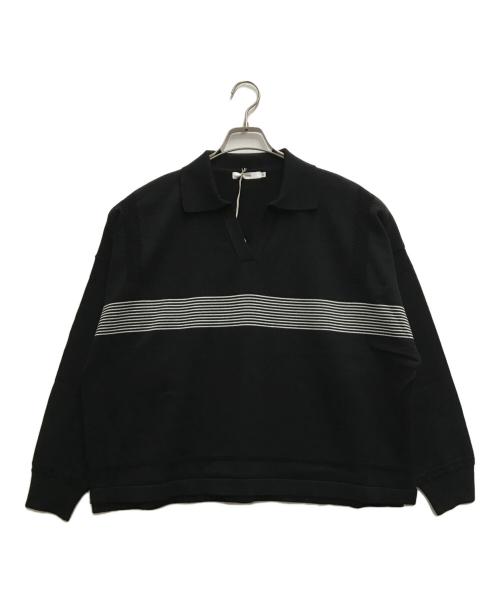 yashiki（ヤシキ）YASHIKI (ヤシキ) Sazanami Skipper Knit ブラックの古着・服飾アイテム