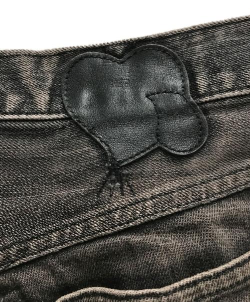 NUMBER (N)INE（ナンバーナイン）NUMBER (N)INE (ナンバーナイン) ダメージスキニーデニム ブラック サイズ:4の古着・服飾アイテム