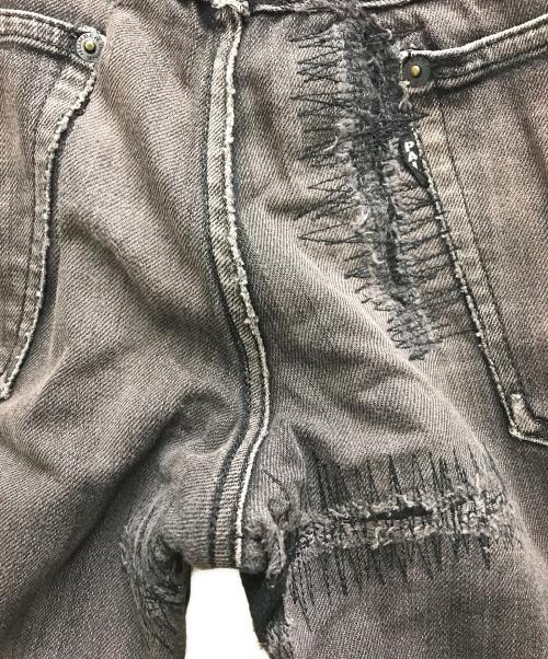 NUMBER (N)INE（ナンバーナイン）NUMBER (N)INE (ナンバーナイン) ダメージスキニーデニム ブラック サイズ:4の古着・服飾アイテム