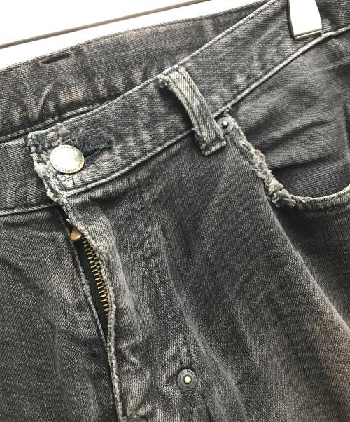 NUMBER (N)INE（ナンバーナイン）NUMBER (N)INE (ナンバーナイン) ダメージスキニーデニム ブラック サイズ:4の古着・服飾アイテム