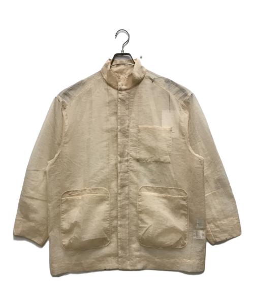 la peau de gem（ラポドゥジェム）la peau de gem (ラポドゥジェム) テックシア-ブルゾン ベージュ サイズ:FREEの古着・服飾アイテム