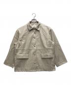 la peau de gemラポドゥジェム）の古着「eco leather jacket」｜ベージュ