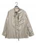AKIRA NAKA（アキラナカ）の古着「ドロースリングストライプシャツブラウス」｜ベージュ