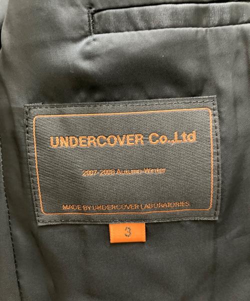 UNDERCOVER（アンダーカバー）UNDERCOVER (アンダーカバー) ウールピークドラペルジャケット ブラック サイズ:3の古着・服飾アイテム
