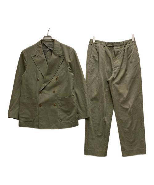 L’ECHOPPE（レショップ）L’ECHOPPE (レショップ) コットンツイルダブルセットアップスーツ カーキ サイズ:Sの古着・服飾アイテム