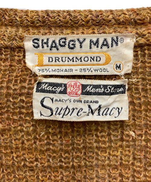 DRUMMOND SHAGGY MAN（ドラモンドシャギーマン）DRUMMOND SHAGGY MAN (ドラモンドシャギーマン) 60`Sモヘアカーディガン ブラウン サイズ:Mの古着・服飾アイテム