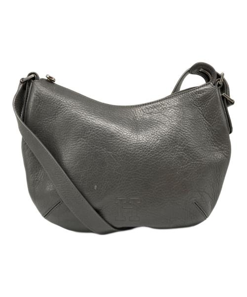HIROFU（ヒロフ）HIROFU (ヒロフ) レザーショルダーバッグ グレーの古着・服飾アイテム