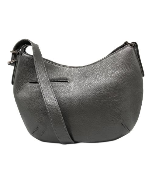 HIROFU（ヒロフ）HIROFU (ヒロフ) レザーショルダーバッグ グレーの古着・服飾アイテム