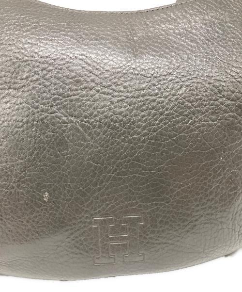 HIROFU（ヒロフ）HIROFU (ヒロフ) レザーショルダーバッグ グレーの古着・服飾アイテム