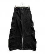 LABELROOMレーベルルーム）の古着「ニッチキールシミター ワイドデニム」｜ブラック