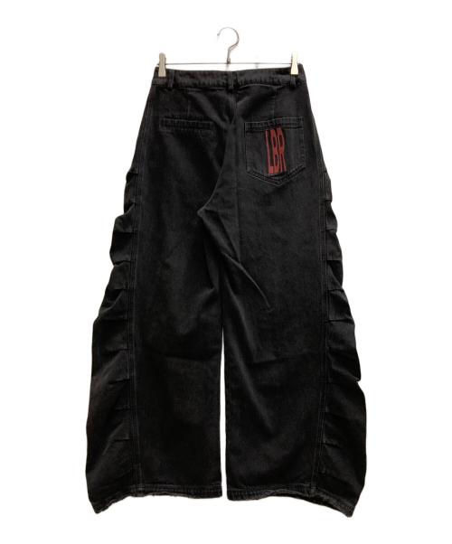 LABELROOM（レーベルルーム）LABELROOM (レーベルルーム) ニッチキールシミター ワイドデニム ブラック サイズ:Sの古着・服飾アイテム