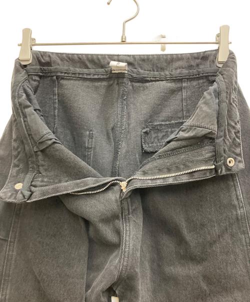 LABELROOM（レーベルルーム）LABELROOM (レーベルルーム) ニッチキールシミター ワイドデニム ブラック サイズ:Sの古着・服飾アイテム