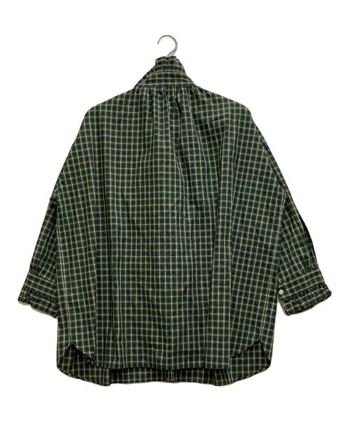 dahl'ia（ダリア）dahl'ia (ダリア) フロントフリル ロング ブラウス グリーン サイズ:FREEの古着・服飾アイテム