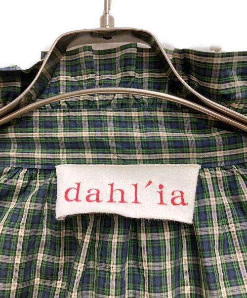 dahl'ia（ダリア）dahl'ia (ダリア) フロントフリル ロング ブラウス グリーン サイズ:FREEの古着・服飾アイテム